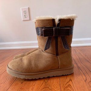UGG Josette Leather Bowband Boot Chesnut